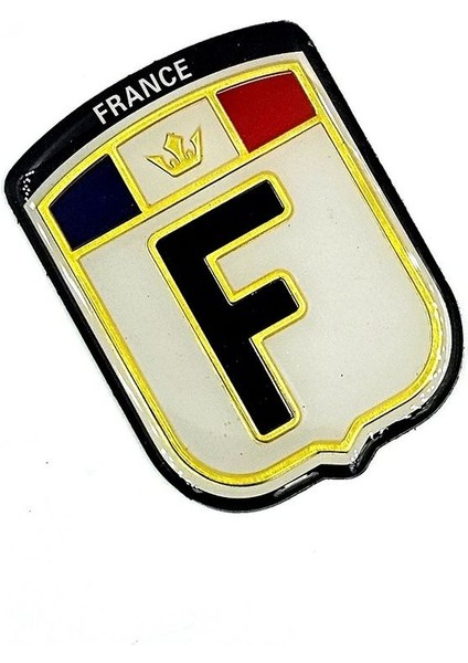 Etiketçilerin Vazgeçilmezi Arma Mini Aksesuar F (France) Fransa 3D Görünüm Sticker fiyatları