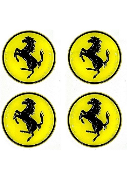 Ferrari Jant Göbeği Damla Sticker - Jant Göbeği Damla Sticker Ferrari