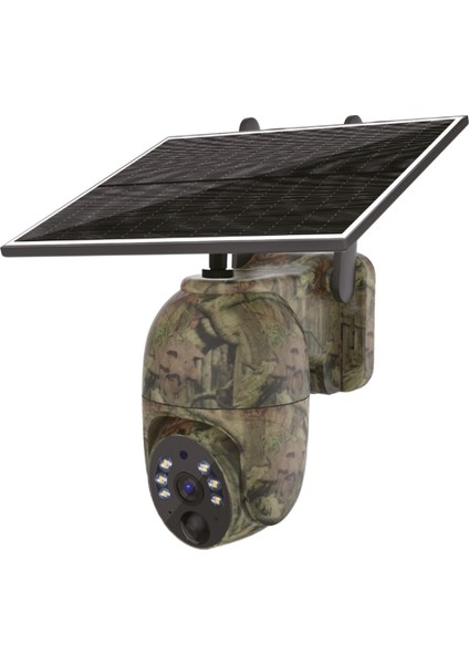 C29 4g Sim Kartı Destekli Solar Panelli Bataryalı Kamuflajlı Ptz Güvenlik Kamerası