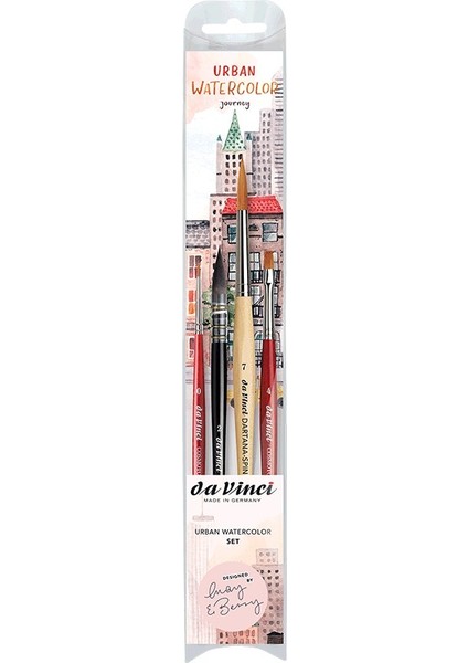 Urban Sulu Boya Seyahat 4'lü Fırça Seti Seri 5601