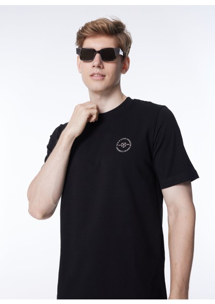 Yuvarlak Yaka Siyah Erkek T-Shirt Jprblushıeld Tee Ss Crew Neck Exc