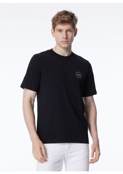 Yuvarlak Yaka Siyah Erkek T-Shirt Jprblushıeld Tee Ss Crew Neck Exc