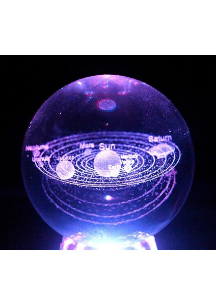 Kişiye Özel Güneş Sistemi Işıklı Cam Küre indirimleri