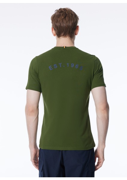 Bisiklet Yaka Yeşil Erkek T-Shirt K4124DW_ODOM Establıshed
