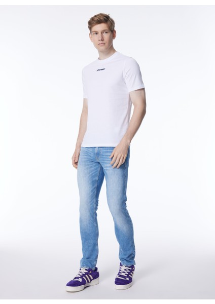 Bisiklet Yaka Beyaz Erkek T-Shirt K4124DW_ODOM Establıshed fiyatları