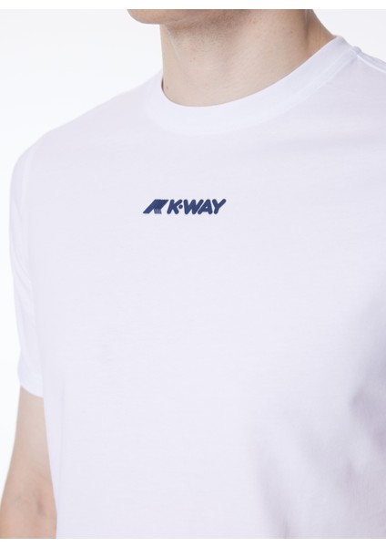 Bisiklet Yaka Beyaz Erkek T-Shirt K4124DW_ODOM Establıshed fırsatları