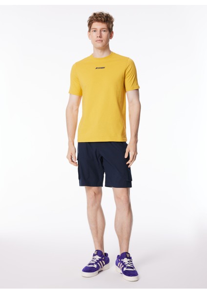 Bisiklet Yaka Sarı Erkek T-Shirt K4124DW_ODOM Establıshed