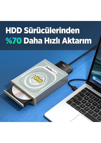 BX04HD USB 3.0 SATA 2.5" inch 3.5" inch SSD Hard Disk Çevirici Dönüştürücü Adaptör