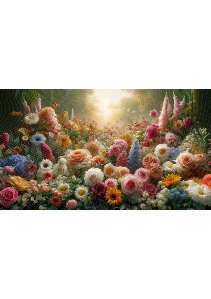 Renkli Çiçek Bahçesi Temalı Arkaplan, Profesyonel Fotoğrafçılık Için 200X150CM Duvar Örtüsü Fon