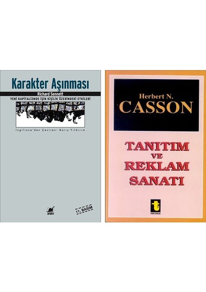 Karakter Aşınması - Tanıtım ve Reklam Sanatı 2 Kitap