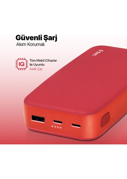 Chargeup Pro 20.000MAH Pd 20W Taşınabilir Hızlı Şarj Aleti / Powerbank