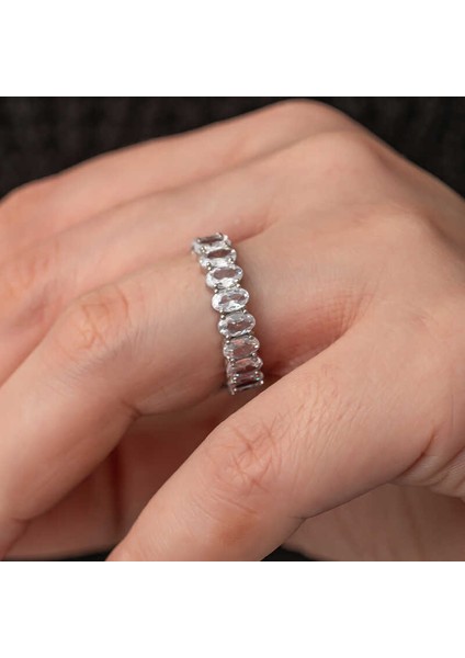 Gümüş Oval Taşlı Tamtur Kadın Yüzük fırsatları