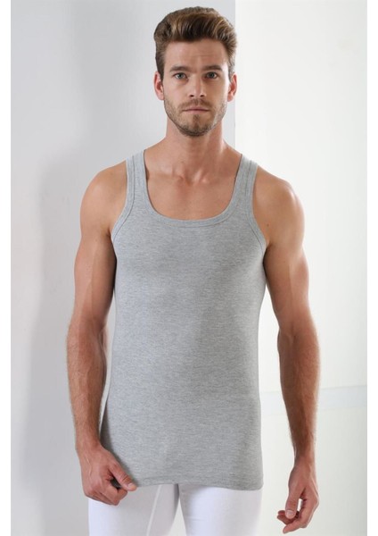 3'lü Paket Erkek Büyük Beden Atlet Pamuk Gri - 5xl fiyatları