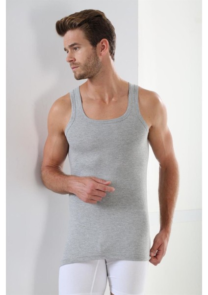 3'lü Paket Erkek Büyük Beden Atlet Pamuk Gri - 5xl modelleri