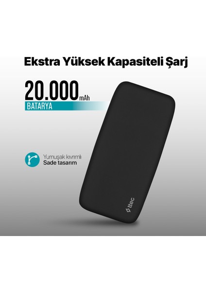 Chargeup 20.000MAH Taşınabilir Hızlı Şarj Aleti / Powerbank