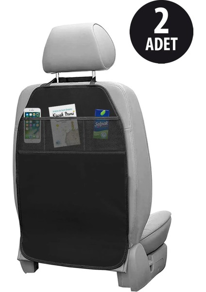 Peugeot 208 I 1.4 E-Hdi (68 Hp) Fap Stt Bmp5 2013UYUMLU Araba Koltuk Arkası Koruyucu 2'li Organizer - Su Geçirmez Oto Koltuk Koruyucu