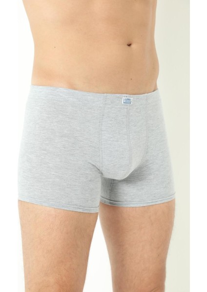 Erkek Boxer Düz 3'lü Paket Pamuklu Likralı Gri - 2xl fırsatları