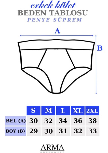 6'lı Paket Erkek Külot %100 Pamuk Penye Gri - 2xl