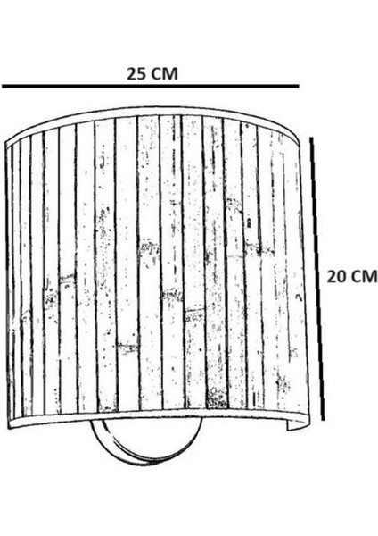 Bambu 010 Abajurlu Oval Aplik