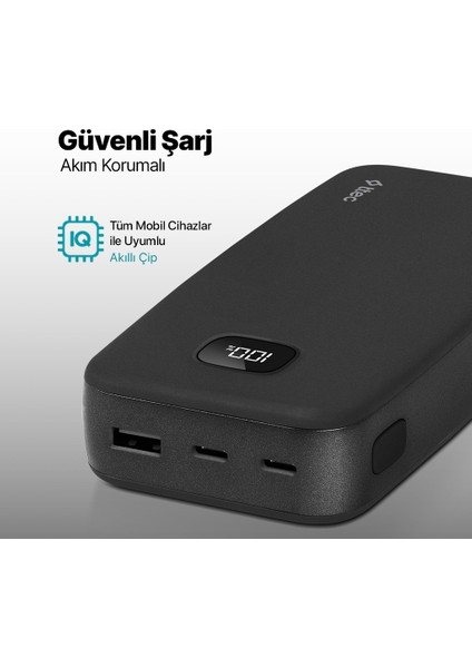 Chargeup LCD 20.000MAH Taşınabilir Hızlı Şarj Aleti / Powerbank indirimleri