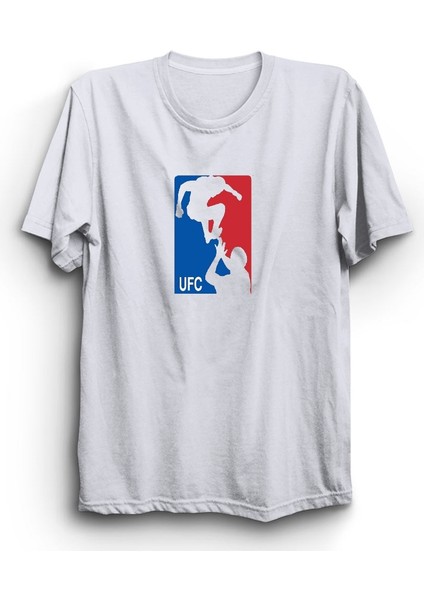 Ufc, Ultimate Fighting Championship, Like N B A Logo, Baskılı, %100 Pamuk Tişört