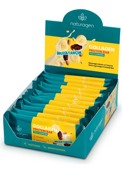 Glutensiz Protein Bar 5.000 Mg Saf Kolajenli 12 Adet