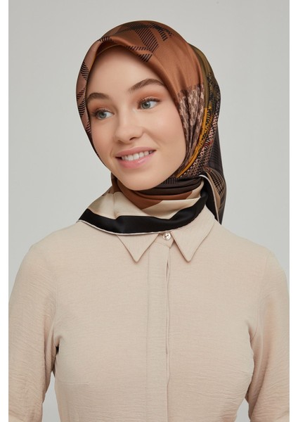Nostalji Serisi %100 Twill Ipek Eşarp 8620D 38