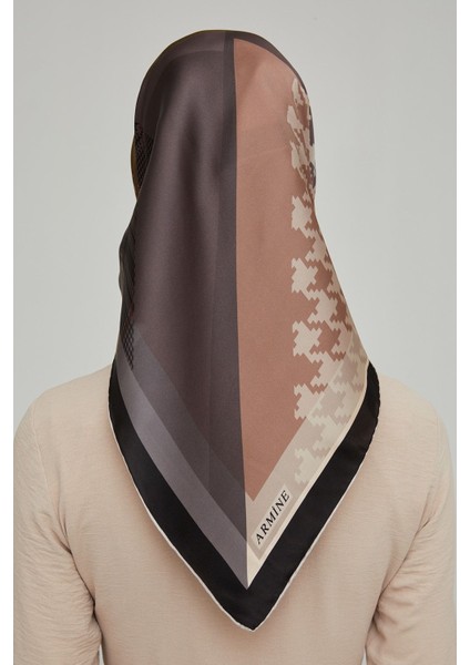 Nostalji Serisi %100 Twill Ipek Eşarp 8620D 38