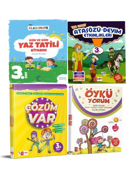 3. Sınıf Gün ve Gün Yaz Tatili Kitabım +Çözüm Var + Öykü Yorum ve  Atasözü-Deyim Etkinlikleri