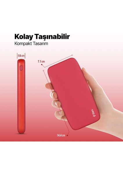 Chargeup 10.000MAH Taşınabilir Şarj Aleti Powerbank