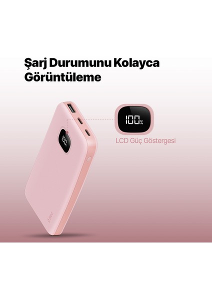 Chargeup LCD 10.000MAH Taşınabilir Şarj Aleti Powerbank