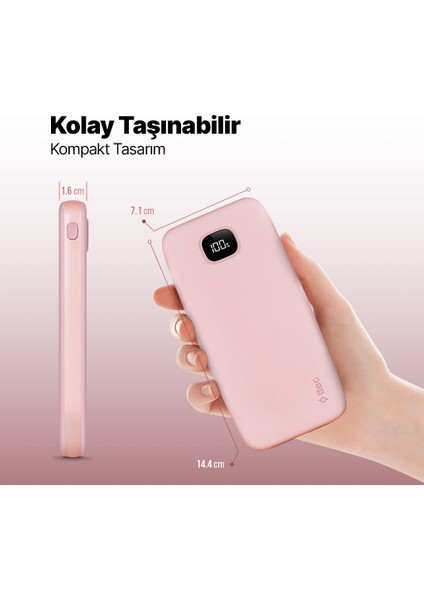 Chargeup LCD 10.000MAH Taşınabilir Şarj Aleti Powerbank