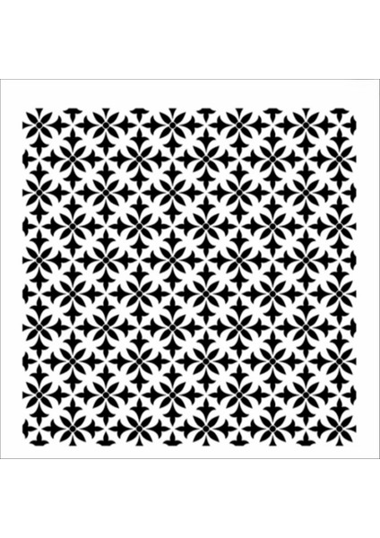 Stencil Sarayi Boyama Şablon Zemin Deseni - 8130