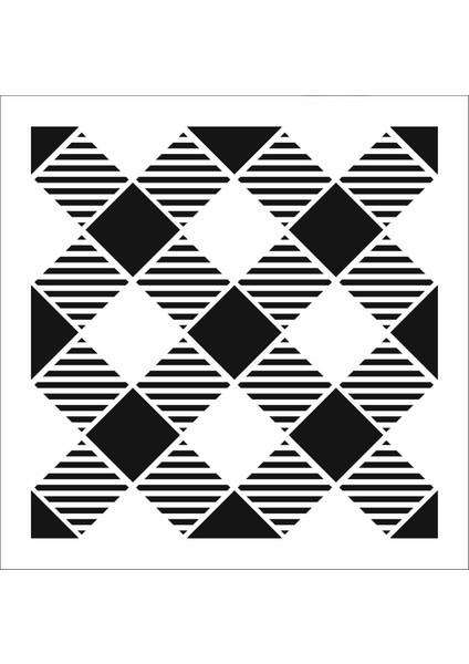 Stencil Sarayi Boyama Şablon Zemin Deseni - 8383