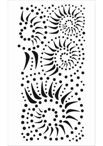 Stencil Sarayi Boyama Şablon Zemin Deseni - 8582