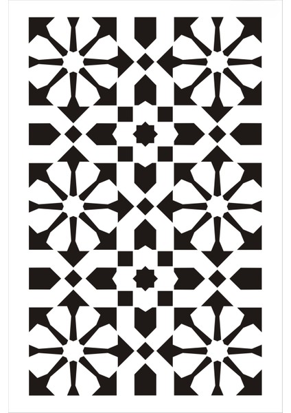 Stencil Sarayi Boyama Şablon Zemin Deseni - 8822