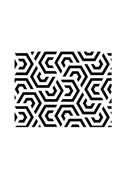 Stencil Sarayi Boyama Şablon Zemin Deseni - 4329