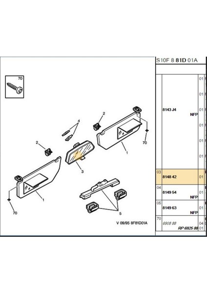 Iç Dikiz Aynası Partner (8148.42)