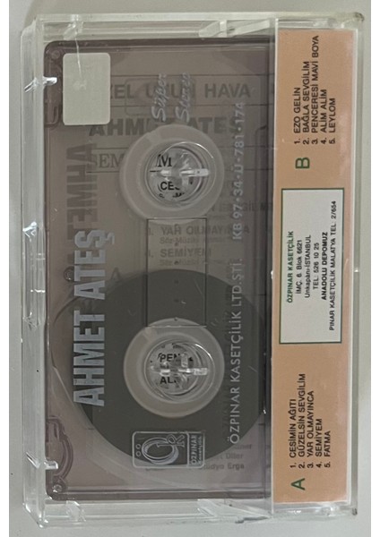 Ahmet Ateş Özel Uzun Hava Semiyem Kaset (Orjnal Dönem Baskı Kaset) fiyatları