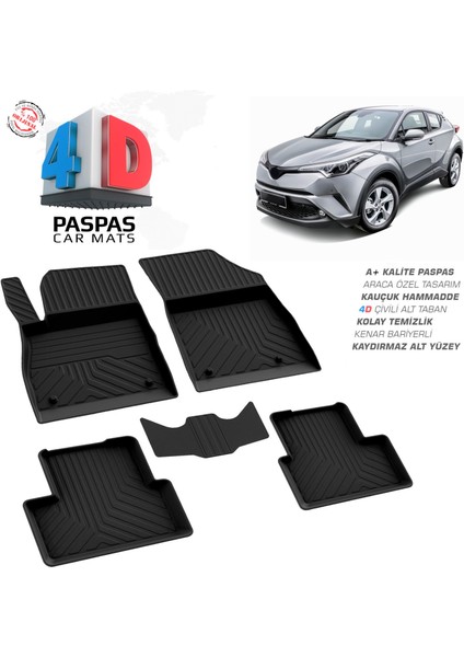 Toyota C-Hr 1 Ferrous 4d Havuzlu Kauçuk Paspas 2016 2023