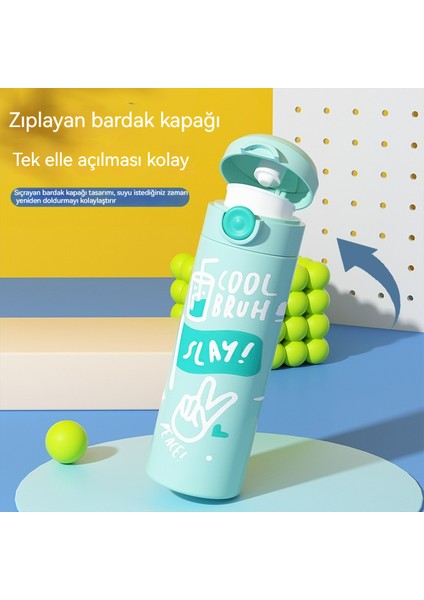Çocuk 316 Paslanmaz Çelik Termos Bardak/yaratıcı Karikatür Taşınabilir Öğrenci Su Bardağı/iş Eğlence Termos Bardak, DL064 (Yurt Dışından)