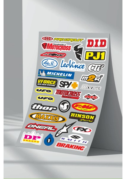 Sponsor Motosiklet Bisiklet Araç Sticker Seti (9)