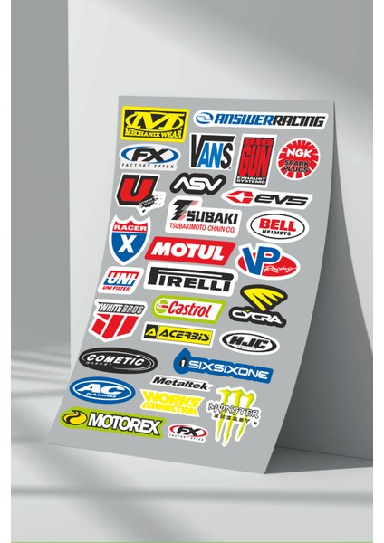 Sponsor Motosiklet Bisiklet Araç Sticker Seti (14)