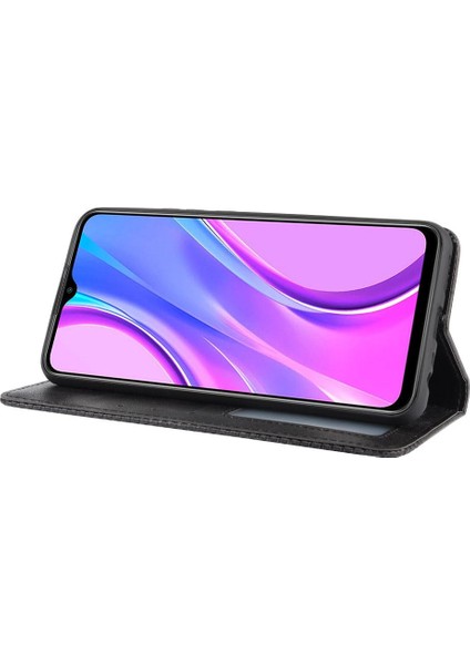 Xiaomi Redmi 9 Cüzdan Manyetik Kapatma Pu Deri Kılıf (Yurt Dışından)