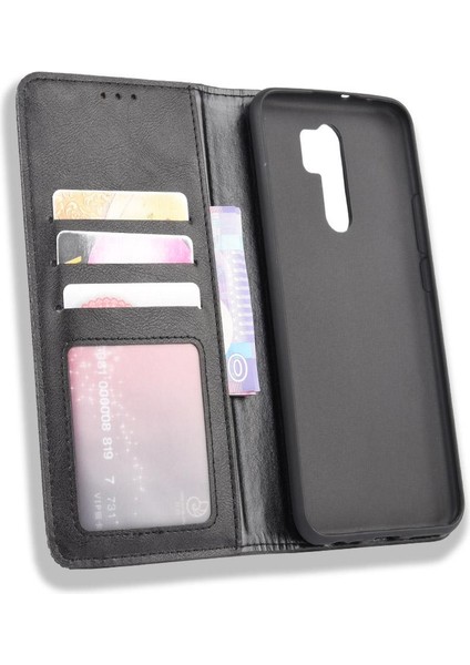 Xiaomi Redmi 9 Cüzdan Manyetik Kapatma Pu Deri Kılıf (Yurt Dışından)