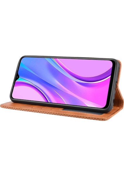 Xiaomi Redmi 9 Cüzdan Manyetik Kapatma Pu Deri Kılıf (Yurt Dışından)