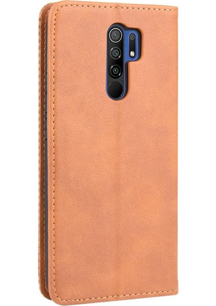 Xiaomi Redmi 9 Cüzdan Manyetik Kapatma Pu Deri Kılıf (Yurt Dışından)