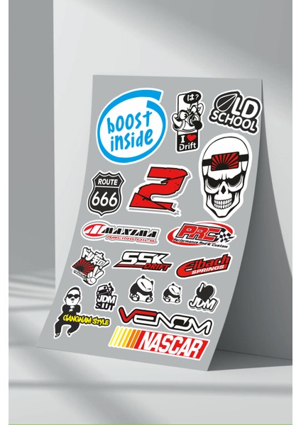 Sponsor Motosiklet Bisiklet Araç Sticker Seti (1)
