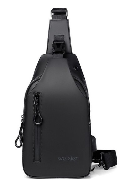 Weixier XB301 Erkekler Açık Göğüs Çantası Siyah (Yurt Dışından)