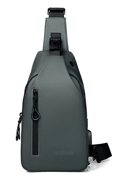 Weixier XB301 Erkekler Açık Göğüs Çantası Siyah (Yurt Dışından)